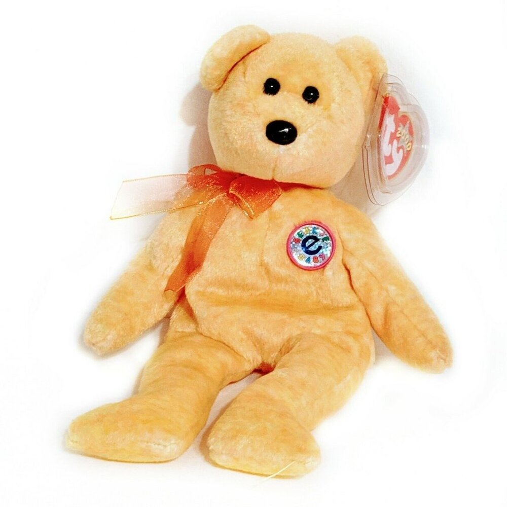 Vintage TY Beanie Baby Sunny Beanie Bear Plush 2000 Retired With PE Pellets